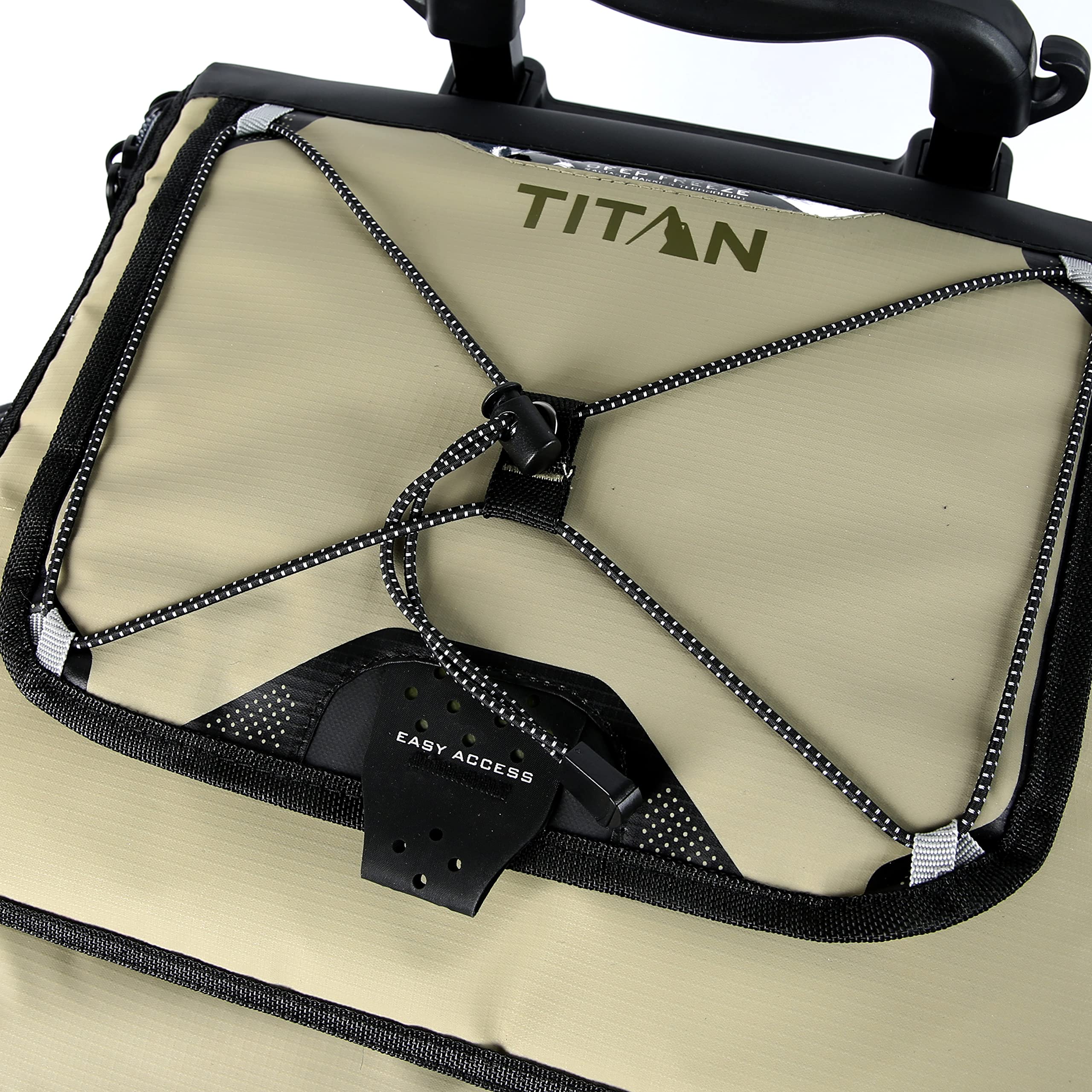 Arctic Zone Titan Deep Freeze 60 (50+10) Can Collapsible Rolling Cooler With Wheels And All-Terrain Cart, Moss