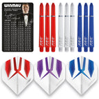Winmau Barbarian Pro 22 G Professional Tungsten Style Darts With Flights And Shafts (Waves)