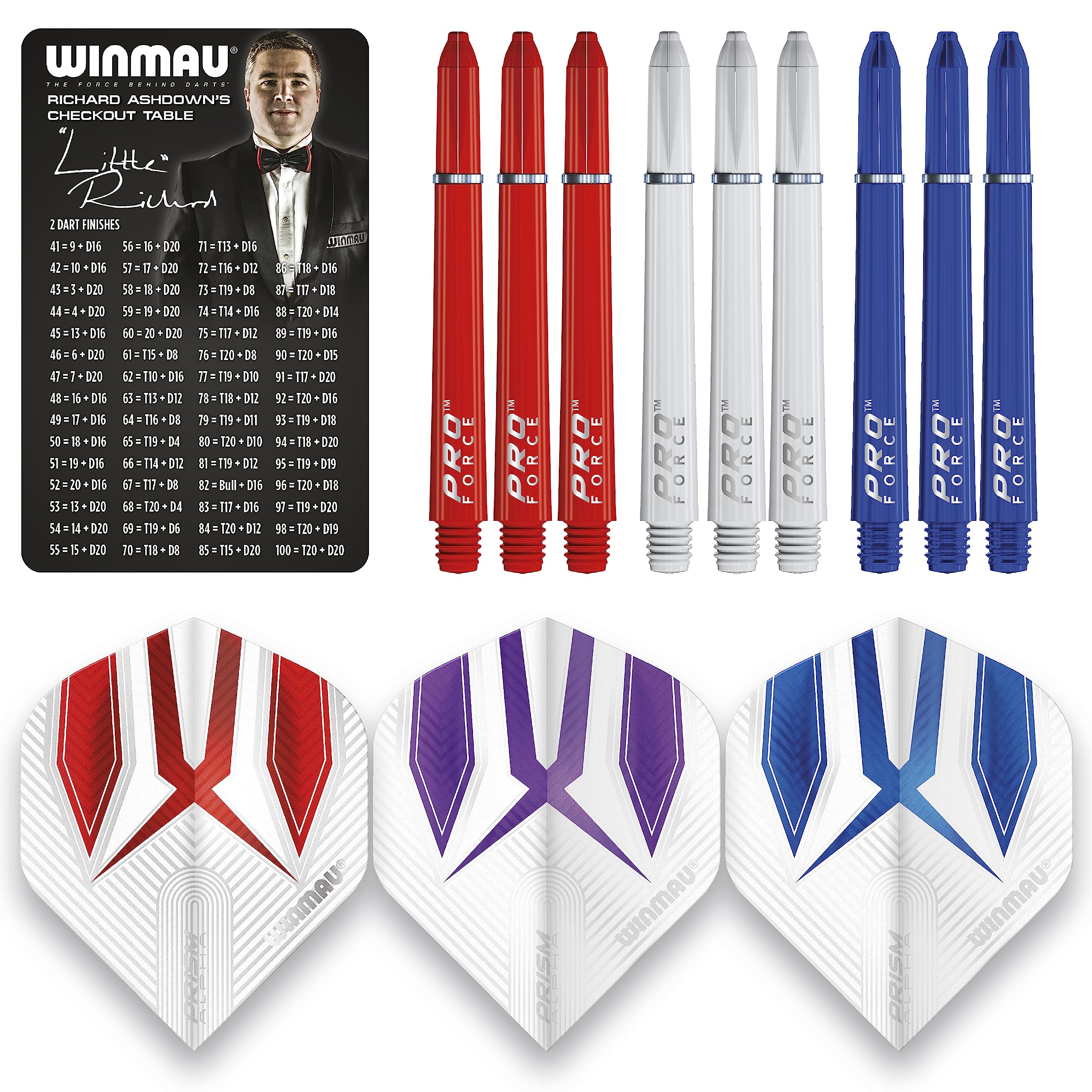 Winmau Barbarian Pro 22 G Professional Tungsten Style Darts With Flights And Shafts (Waves)