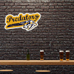 Rico Industries Nhl Nashville Predators Distressed Shape Cut Pennant - Home And Living Room D  Cor - Soft Felt Ez To Hang