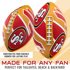 Franklin Sports Nfl San Francisco 49Ers Football - Youth Football - Mini 8.5'' Rubber Ball - Perfect For Kids - Team Logos And C