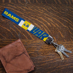 Rico Industries Nfl Football Los Angeles Rams Standard Wrist Lanyard Key Chain, Cute Wristlet Strap Keychain Holder For Women Me