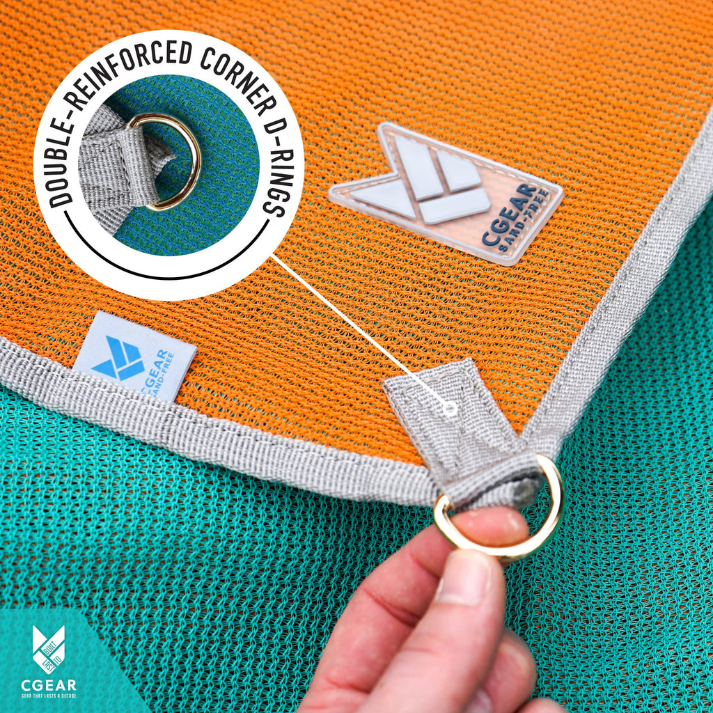 Cgear The Original Sand-Free Outdoor Camping Mat - Patented Technology, Water-Resistant And Anti-Fade Material, Military-Grade C