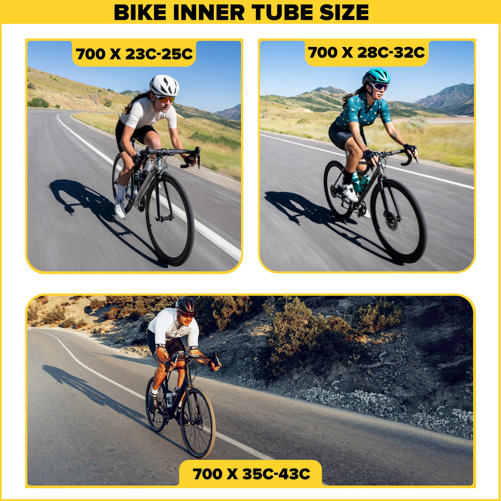 Ultraverse Bike Inner Tube For 700X35-43C, 28 Inch Bicycle Wheel Sizes With 48Mm Presta Valve - Butyl Rubber Tubes For Road And