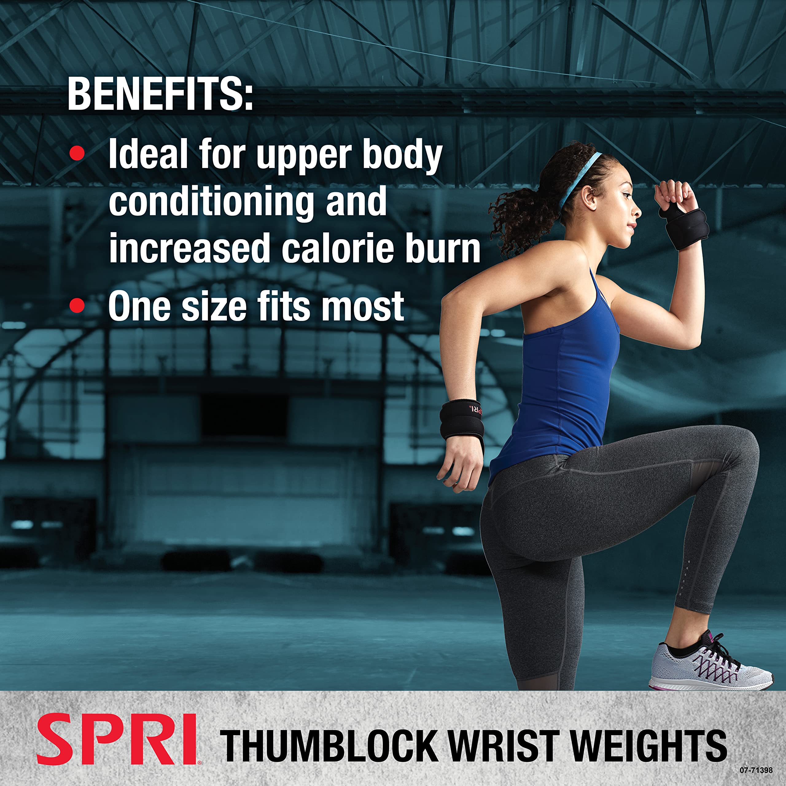 Spri Thumblock Wrist Weights - Arm Weights Set For Women And Men - Upper Body Conditioning And Endurance Tool - For Home Gym And