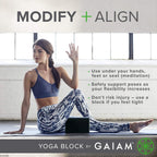 Gaiam Yoga Block - Supportive Latex-Free Eva Foam Soft Non-Slip Surface For Yoga, Pilates, Meditation (Athenian Blush) (05-64086
