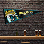 Rico Industries Nfl Football Jacksonville Jaguars Primary 12'' X 30'' Felt Wall D  Cor Pennant - Great For Home/Bed Room/Man Cav