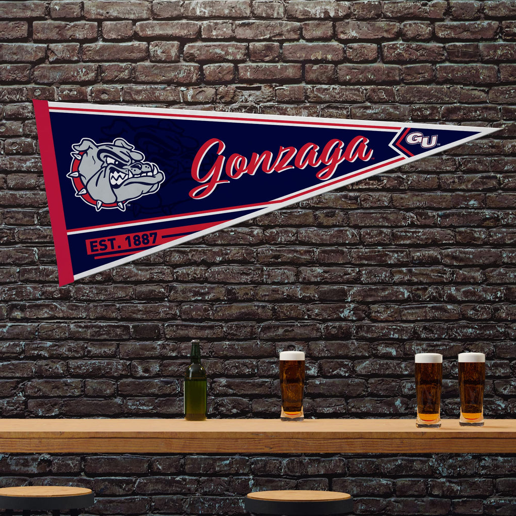 Rico Industries Ncaa Gonzaga Bulldogs - Zags Classic 12'' X 30'' Felt Wall D  Cor Pennant - Great For Home/Bed Room/Man Cave D