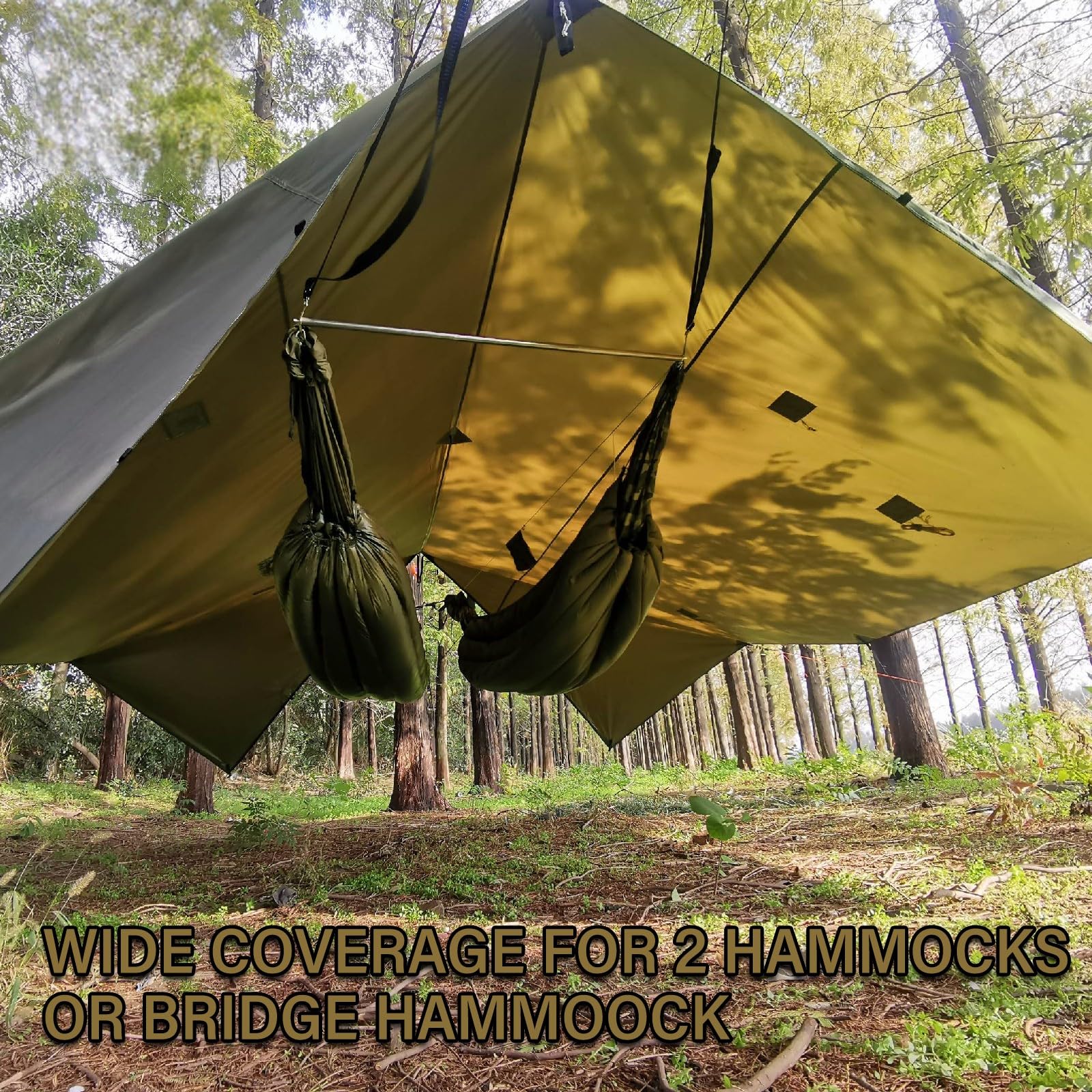 Onewind Penumbra Hot Tent, 14Ft Camping Hammock Tarp For 4-Season, Waterpoof And Flame Retardant Hammock Rain Fly With Stove Jac