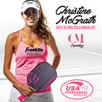 Franklin Sports Pro Pickleball Paddle - Pro Tournament Pickleball Paddle - Extra Grip Maxgrit Technology - Christine Mcgrath Pic