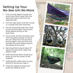 Hammock With Mosquito Net - Fully Reversible Bug Free Hammock Tent, Extra Large Sleeping Space, Bug Proof Netting & Suspension -