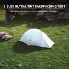 Naturehike Cloud Up Ul 2 Person Backpacking Tent, Double Layer Two Person Tent With Footprint, 15D Nylon Waterproof Ultralight T