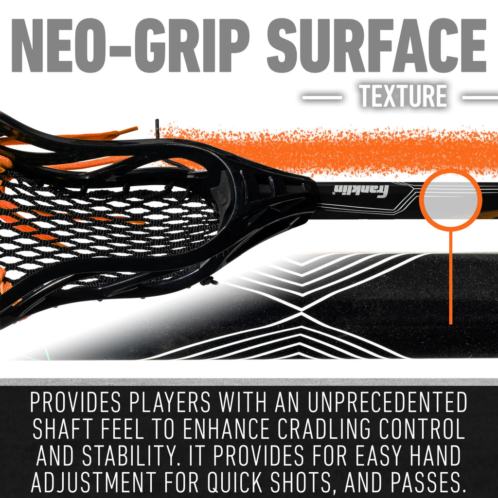 Franklin Sports Unisex Teen Youth Lacrosse Sticks, Black/Orange, 26 Us