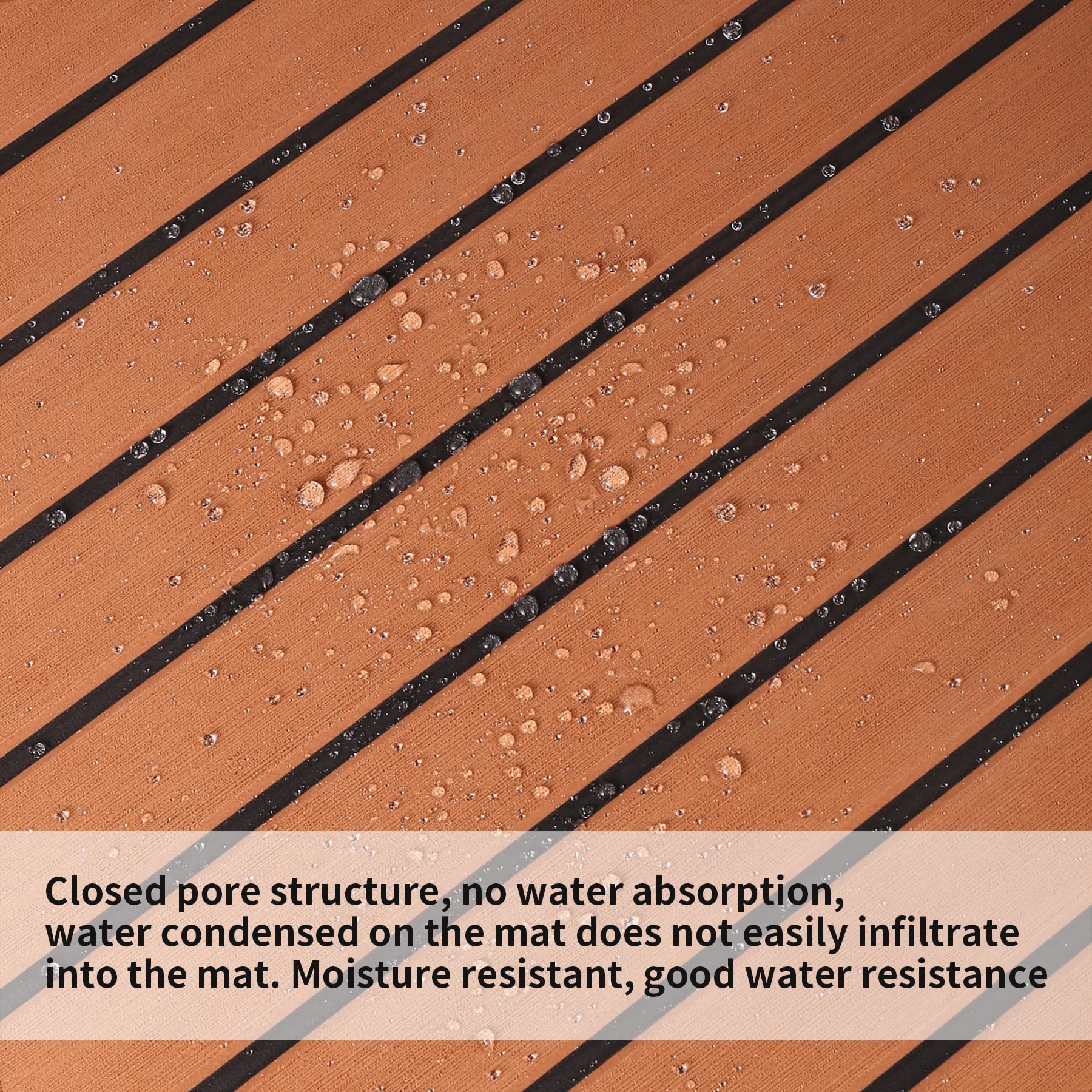 Zeeos Eva Foam Teak Decking Floor Sheet,Non-Skid-Self-Adhesive Flooring Synthetic Deck Marine Yacht Rv Boat Flooring Mats,Teak W