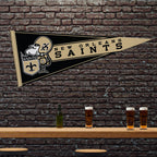 Rico Industries Nfl Football New Orleans Saints Retro 12'' X 30'' Felt Wall D  Cor Pennant - Great For Home/Bed Room/Man Cave D