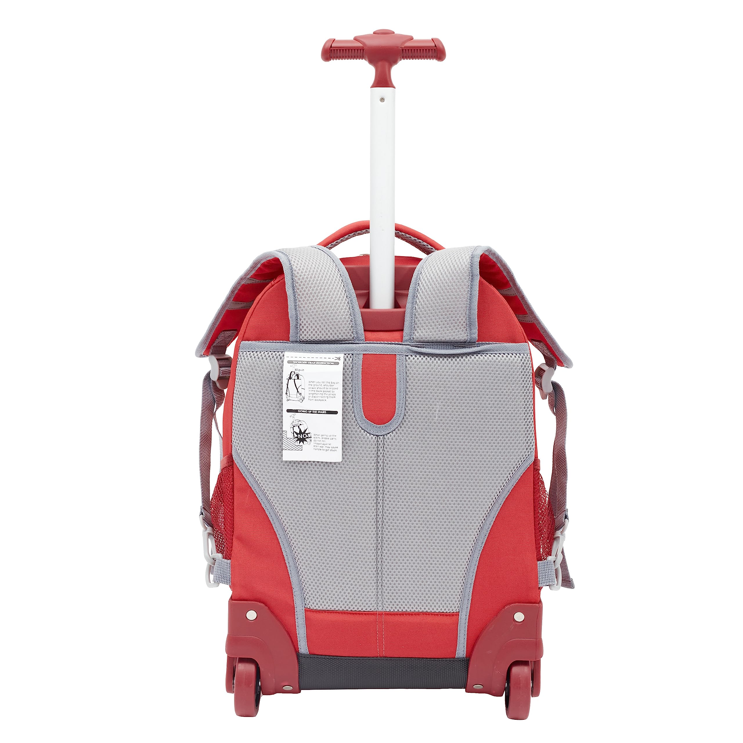 Travelers Club 18 Rolling Backpack with Shoulder Straps, Red