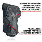 187 Killer Pads Derby Wrist Guard, Black, X- Large
