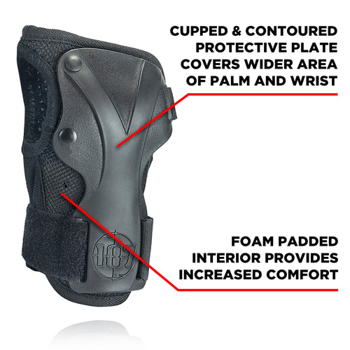187 Killer Pads Derby Wrist Guard, Black, X- Large