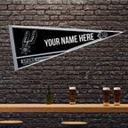 Rico Industries Nba Basketball San Antonio Spurs Personalized - Custom 12'' X 30'' Soft Felt Pennant - Ez To Hang
