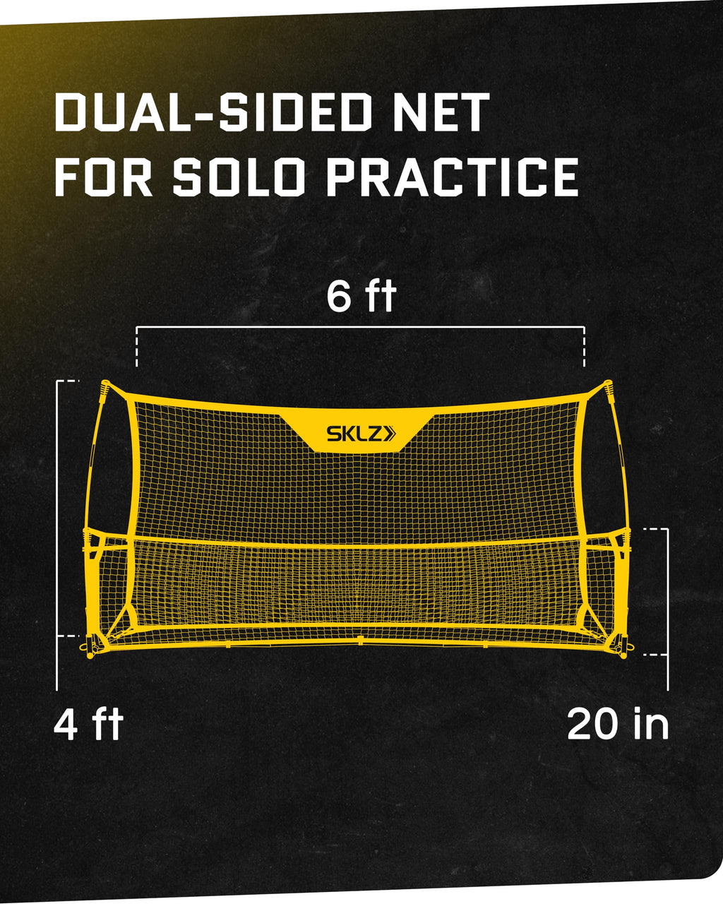 Sklz Quickster Soccer Trainer Portable Soccer Rebounder Net For Volley, Passing, And Solo Training