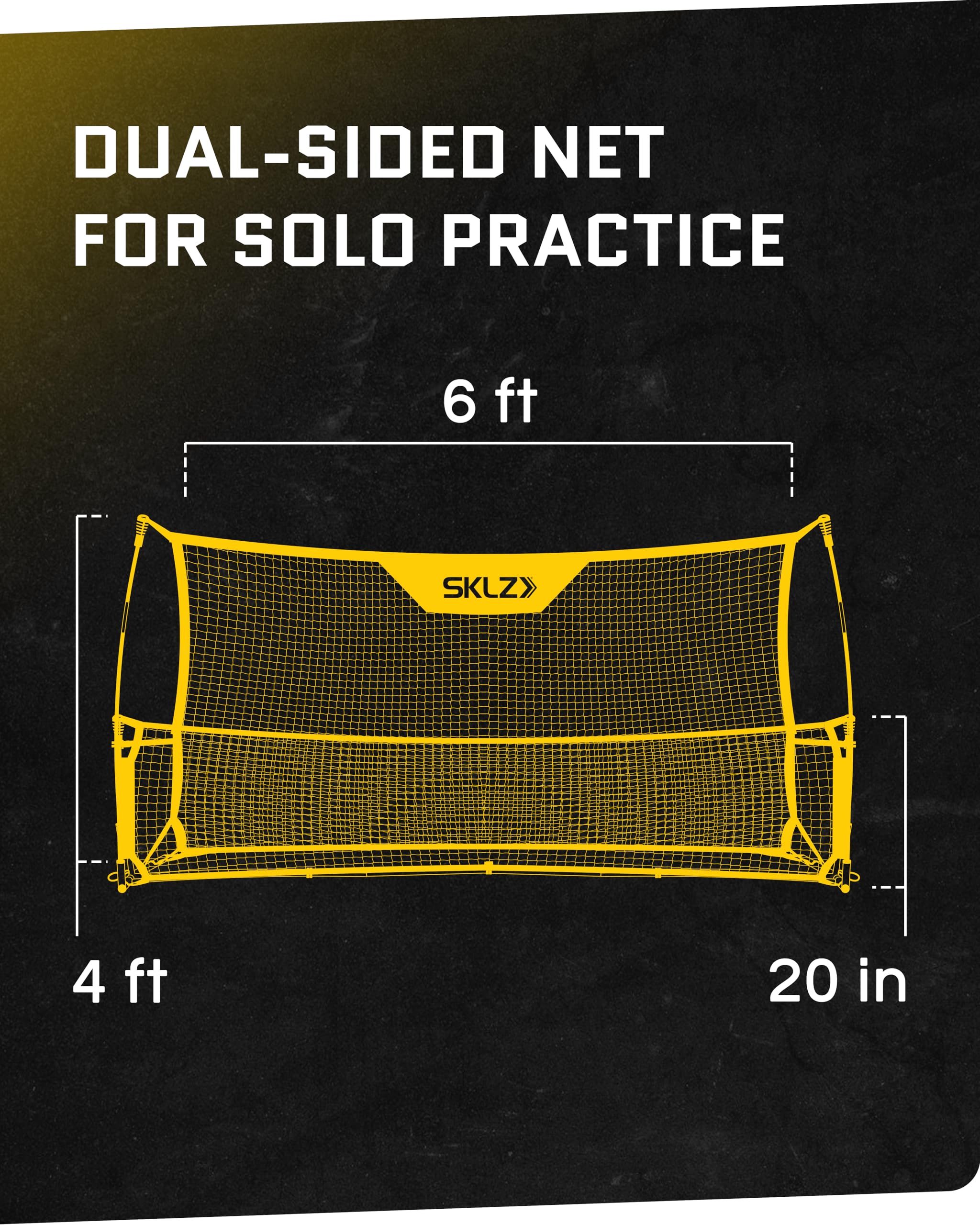 Sklz Quickster Soccer Trainer Portable Soccer Rebounder Net For Volley, Passing, And Solo Training