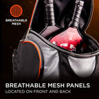 Onix Pickleball Durable Backpack Is Designed To Carry Paddles, Balls, Apparel, And Water Bottles