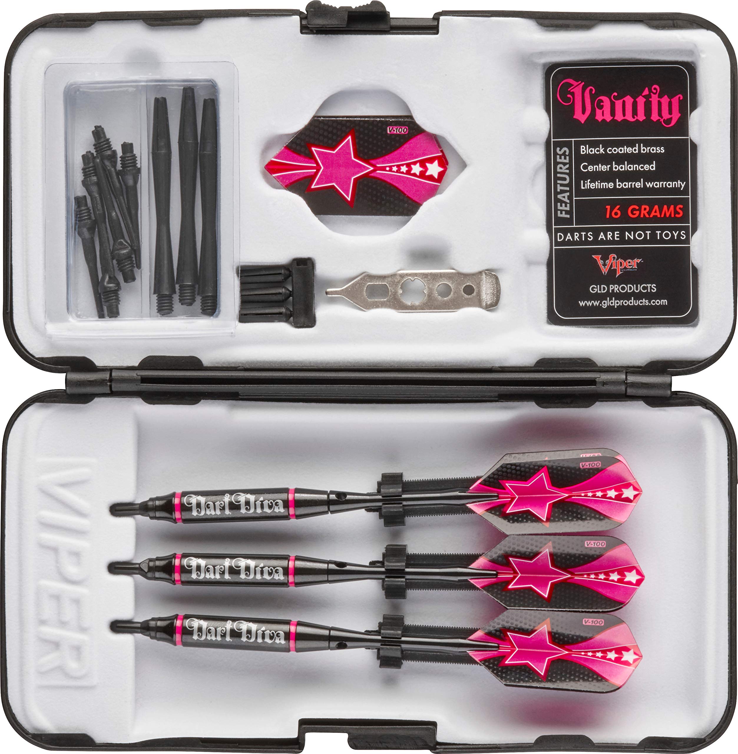 Viper Vanity Soft Tip Darts With Storage/Travel Case: Dart Diva, 16 Grams