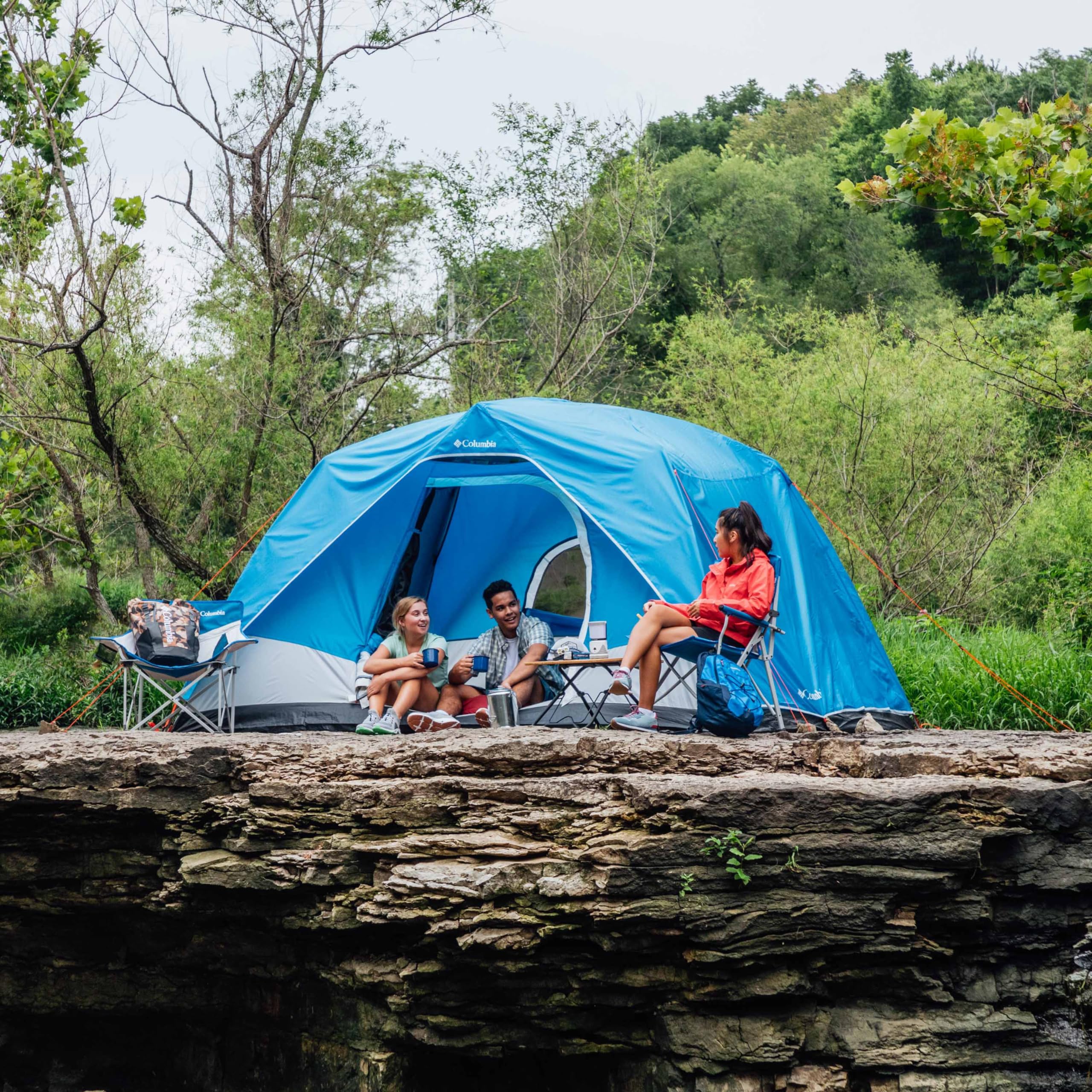 Columbia Tent - Dome Tent | Easy Setup 6 Person Camping Tent With Rainfly For Outdoors | Best Camp Tent For Hiking, Backpacking,