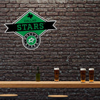 Rico Industries Nhl Hockey Dallas Stars Diamond Shape Cut Pennant - Home And Living Room D  Cor - Soft Felt Ez To Hang