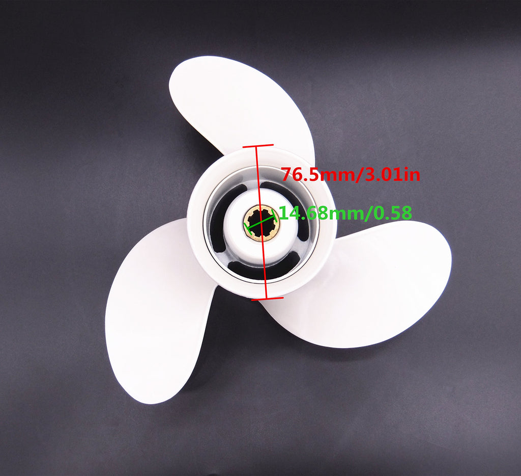 Southmarine Boat Engine Propeller 9 1/4X9-J For Yamaha 9.9Hp 15Hp Outboard Motors 9.25X9 683-45945-00-El