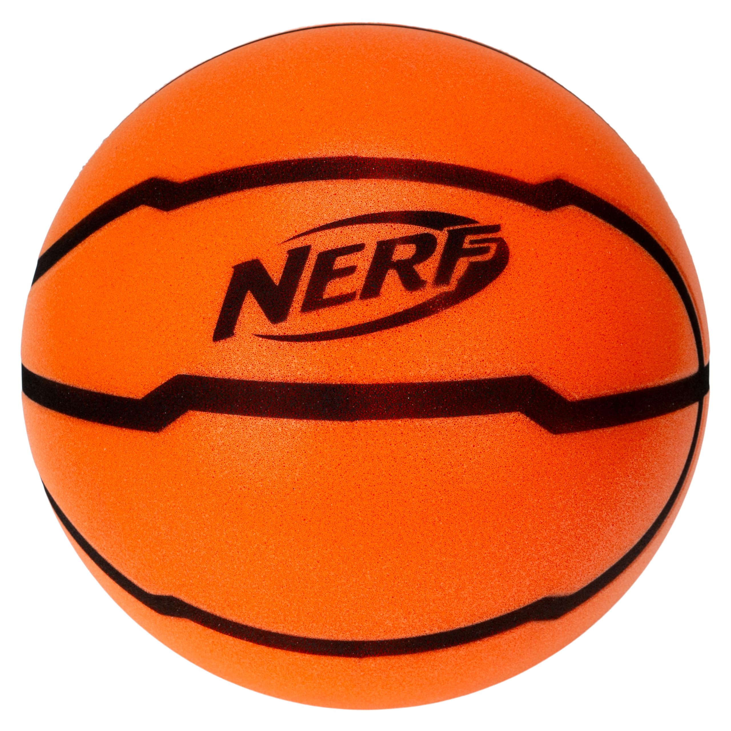 Nerf Quietcourt Silent Foam Basketball - Official Size Quiet Ball for Indoor Dribbling Practice + Drills - 29.5 Inch Kids + Yout