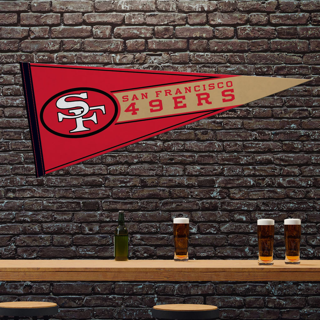 Rico Industries Nfl Football San Francisco 49Ers Retro 12'' X 30'' Felt Wall D  Cor Pennant - Great For Home/Bed Room/Man Cave D