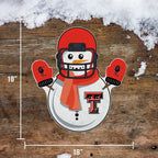 Rico Industries Ncaa Texas Tech Red Raiders Snowman Shape Cut Pennant - Home And Living Room D  Cor - Soft Felt Ez To Hang