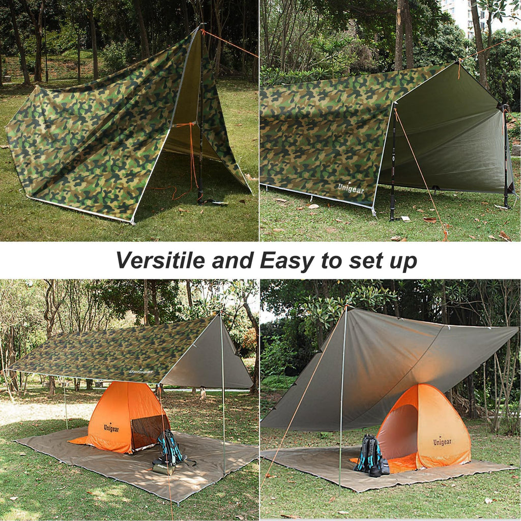 Unigear Hammock Rain Fly, 16.4/14.4/13/10Ft Camping Tarp, Uv Protection & Waterproof & Lightweight For Camping, Backpacking And