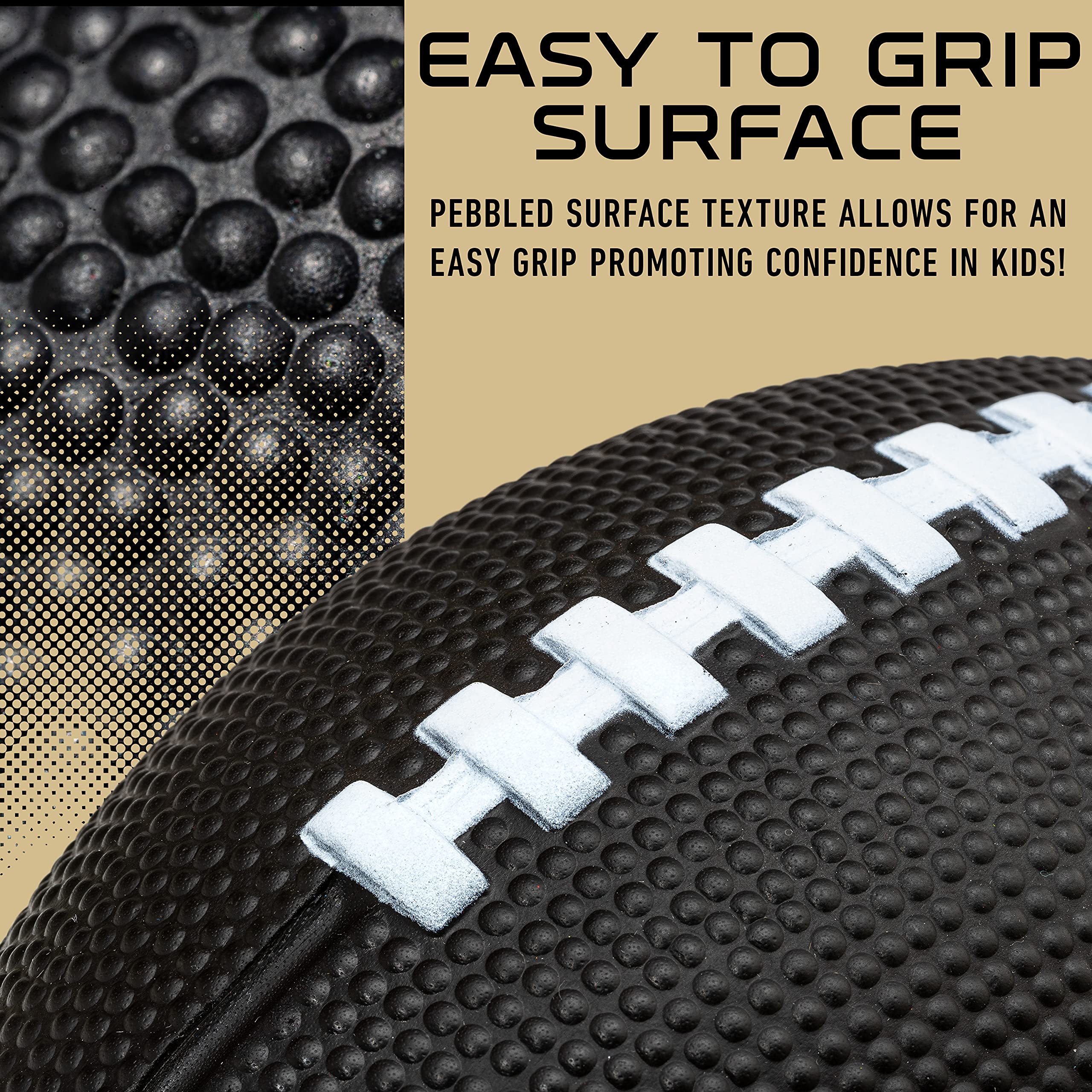 Franklin Sports Nfl New Orleans Saints Football - Kids Foam Football - Soft Football - Mini Size - Perfect For Gameday - 8.5'' 3