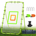 Volleyball Rebounder Net 7x4 Ft, 5-Angle Adjustable Rebounder Net with 2 Target Stripes & Portable Travel Bag, Durable Bounce Ba