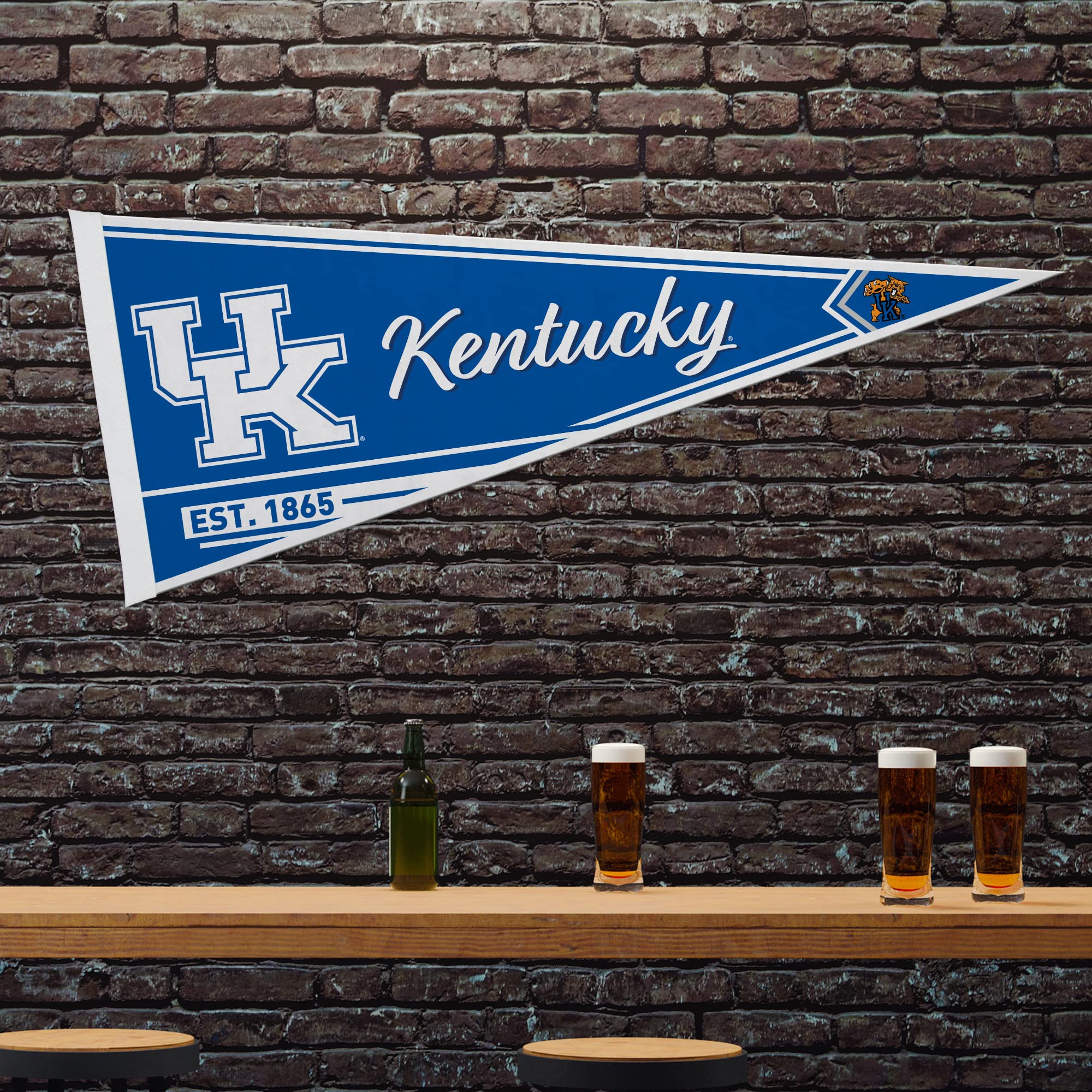 Rico Industries Ncaa Kentucky Wildcats Classic 12'' X 30'' Felt Wall D  Cor Pennant - Great For Home/Bed Room/Man Cave D  Cor