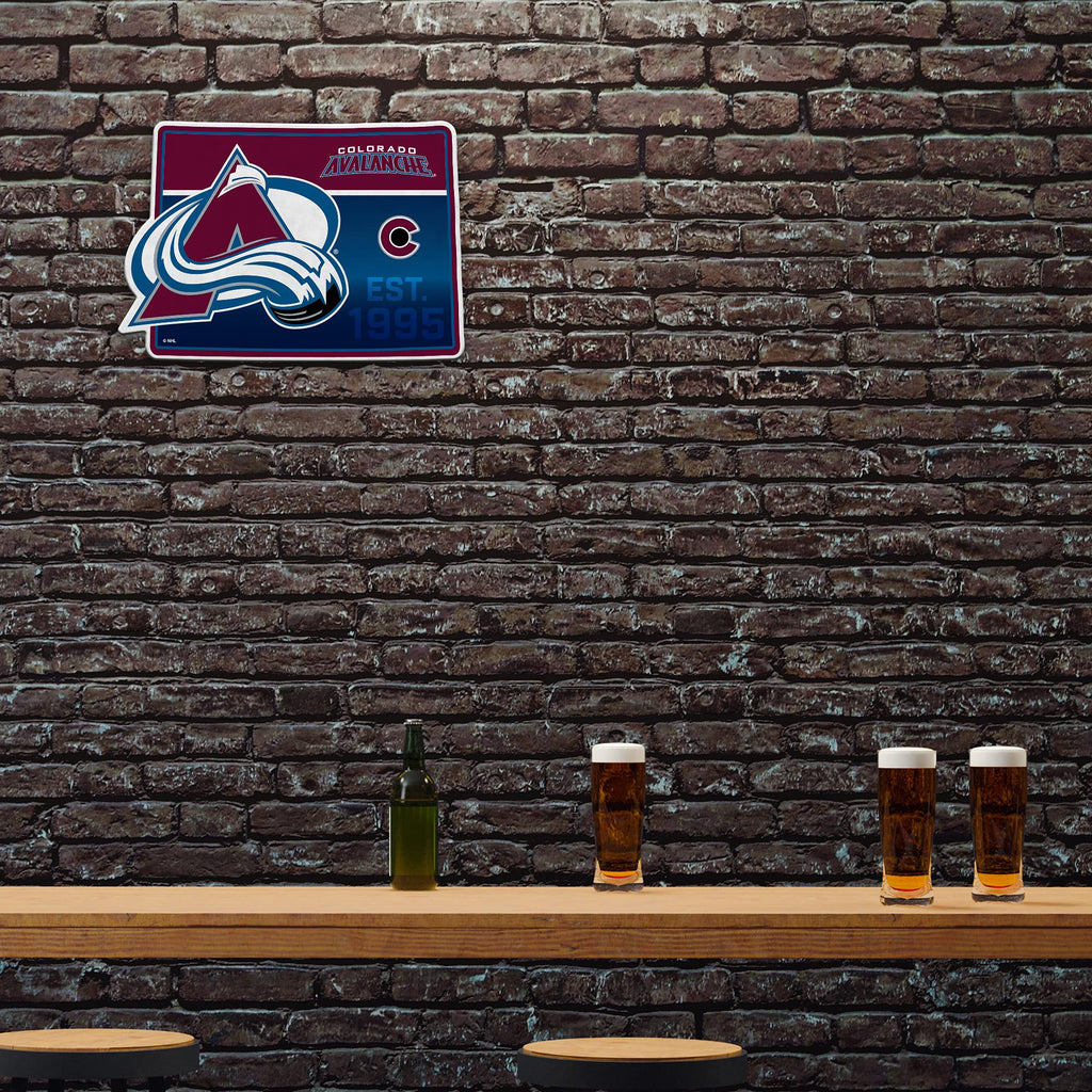 Rico Industries Nhl Colorado Avalanche State Shape Shape Cut Pennant - Home And Living Room D  Cor - Soft Felt Ez To Hang