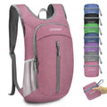 ZOMAKE 10L Ultra Lightweight Packable Backpack, Small Daypack Light Foldable Backpacks Water Resistant Day Bag for Hiking(Pink-A