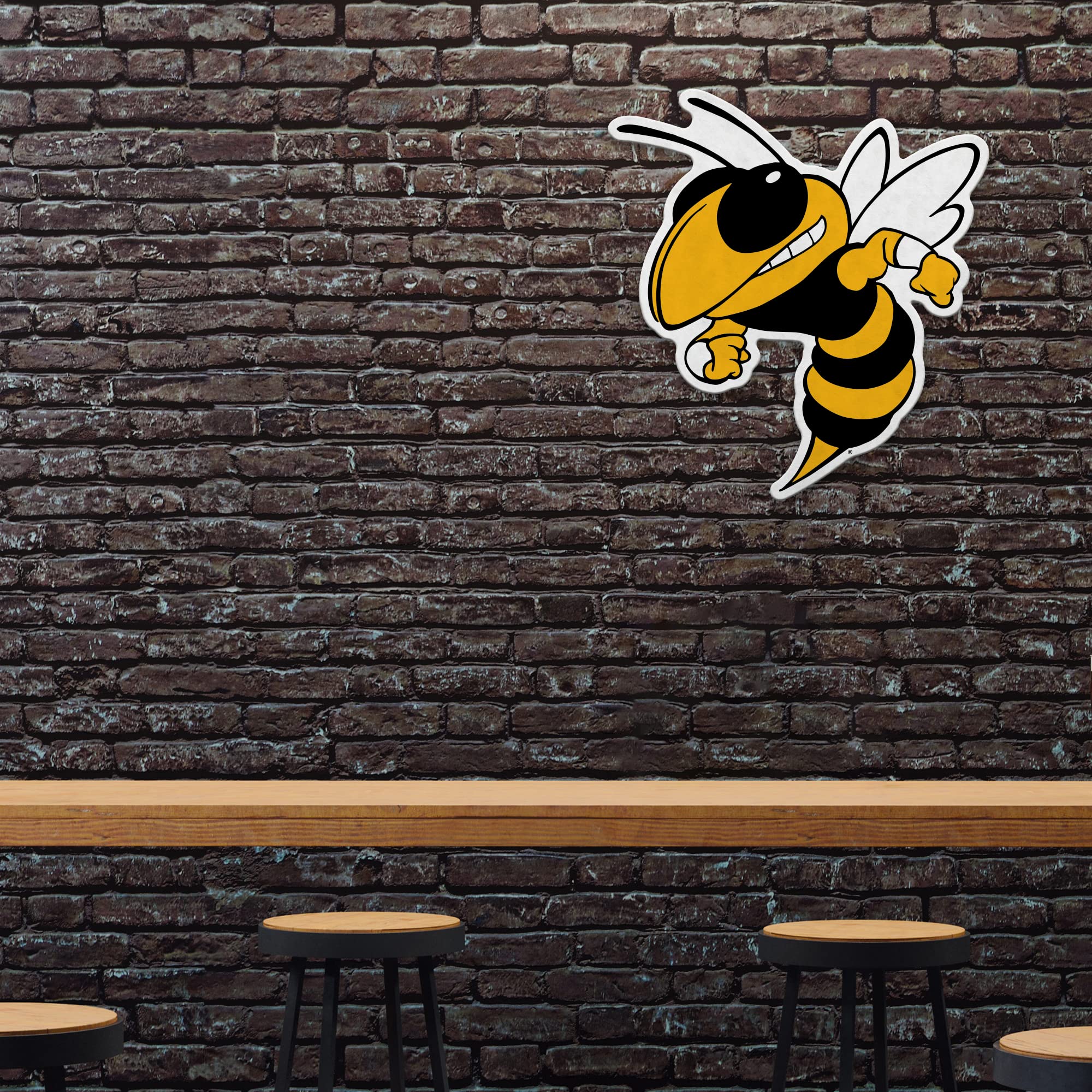 Rico Industries Ncaa Georgia Tech Yellow Jackets - Gt Mascot Shape Cut Pennant - Home And Living Room D  Cor - Soft Felt Ez To H