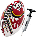 Franklin Sports Nfl San Francisco 49Ers Football - Youth Mini Football - 8.5'' Junior Size Ball - Spacelace Easy Grip Texture- P