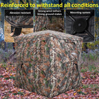 Portable Hunting Blind 270 See Through With Carrying Bag, 2-3 Person Pop Up Ground Blinds With Silent Zipper Door & Sliding Wind