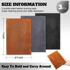Patelai 3 Pcs Bowling Ball Shammy Towel Dual Sides Leather Bowling Towel Bowling Ball Towel Bowling Accessories Cleaning Pad For
