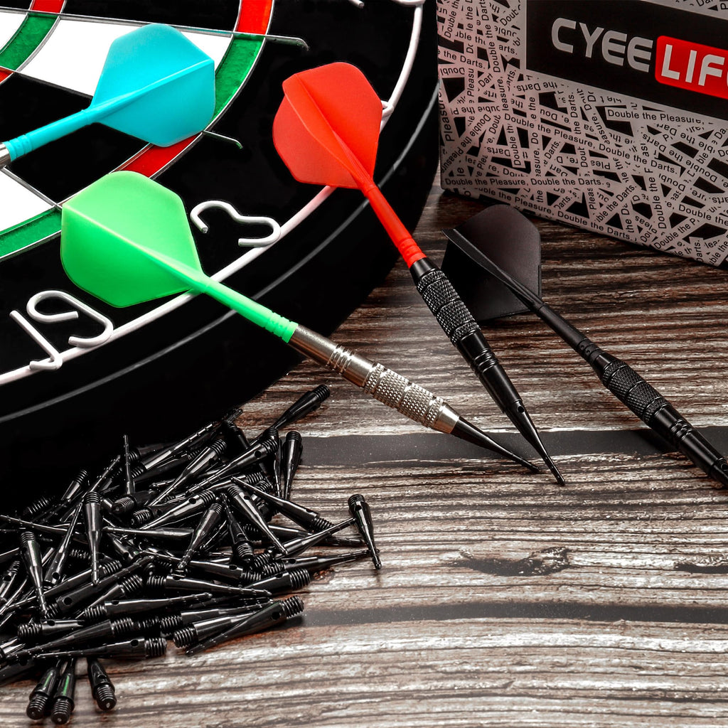 Cyeelife Darts Plastic Tip,Soft Tip Darts Set,12 Pcs 18 Gram With 50 Extra Dart Tips For Electronic Dartboard