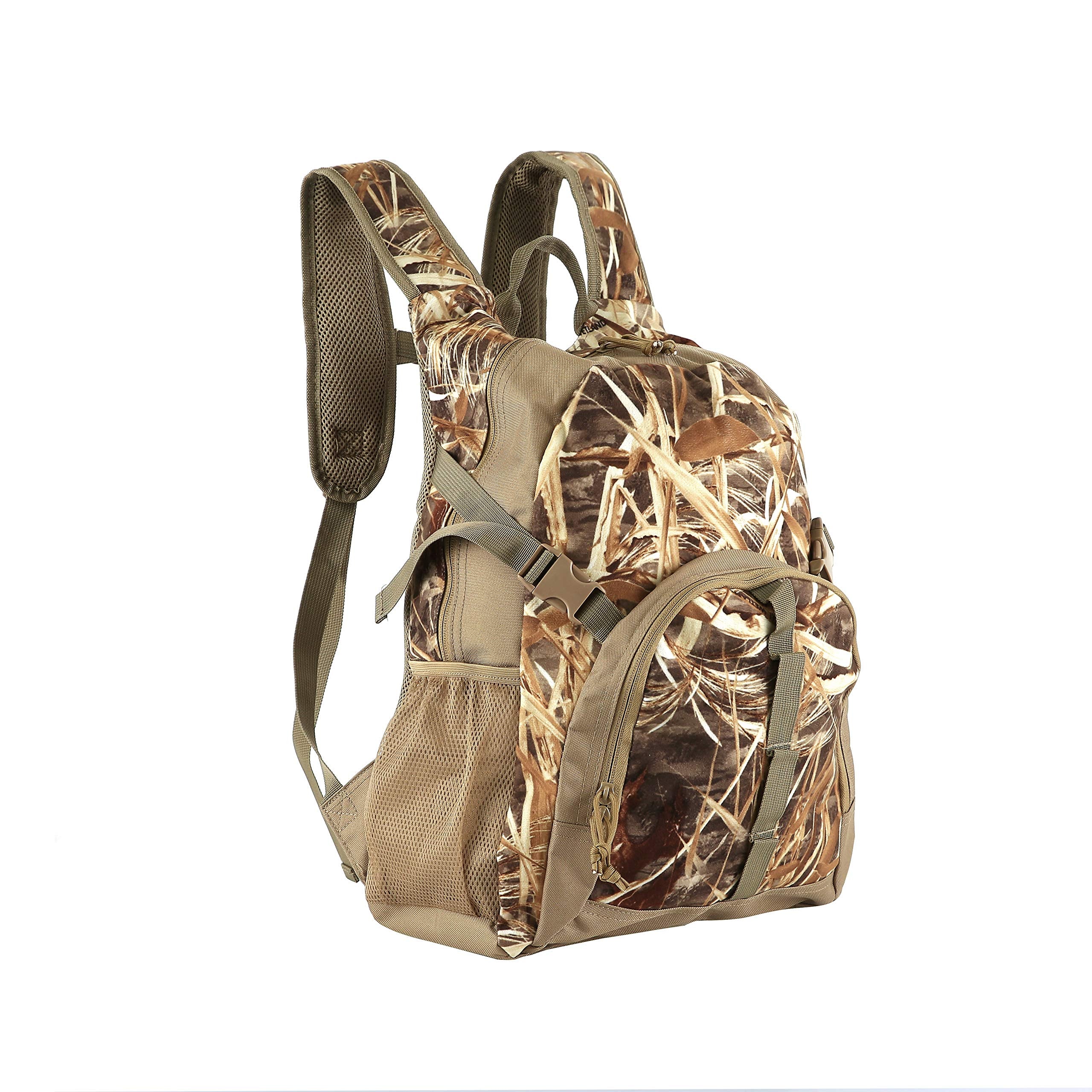 Auscamotek Hunting Backpack For Men - Camo Duck Hunting Backpack - Durable Camouflage Bag For Hunters -Grass Camo