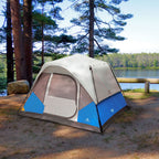 Outbound Quickcamp 6 Person 3 Season Lightweight Cabin Style Tent With A Heavy Duty 600 Mm Coated Rainfly, Front Canopy, And Car