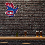Rico Industries Nhl Montreal Canadiens State Shape Shape Cut Pennant - Home And Living Room D  Cor - Soft Felt Ez To Hang
