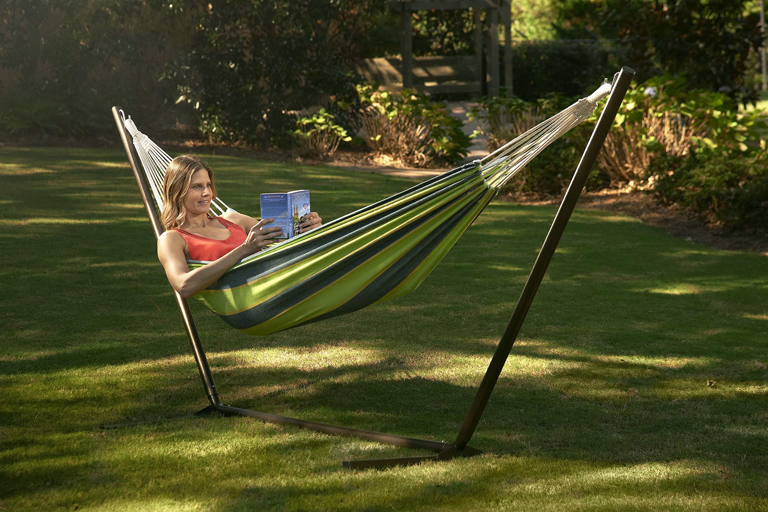 Ledmark Ind. Trekmate Breathable Cotton Fabric Canvas Single Person Brazilian Hammock,For Camping, Outdoors Gear, Backpack, Hiki