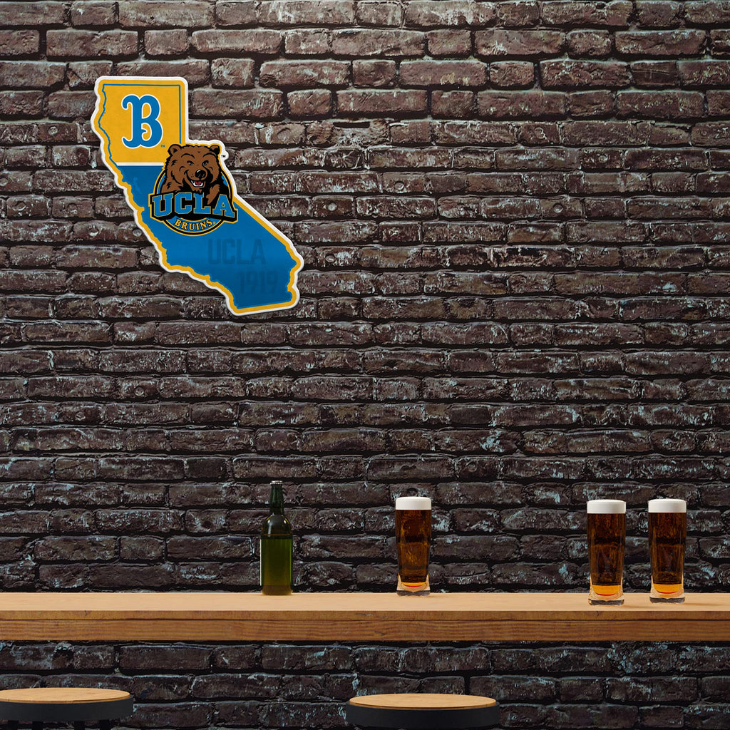 Rico Industries Ncaa California-Los Angeles Bruins State Shape Shape Cut Pennant - Home And Living Room D  Cor - Soft Felt Ez To
