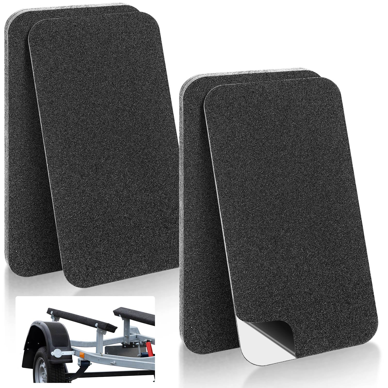 Sonwyoung 12 Pcs Marine Flooring for Boats Non Slip Pads 6 x 12inch Boat Trailer Steps Adhesive Traction Pads Anti-Slip Pre-Cut 